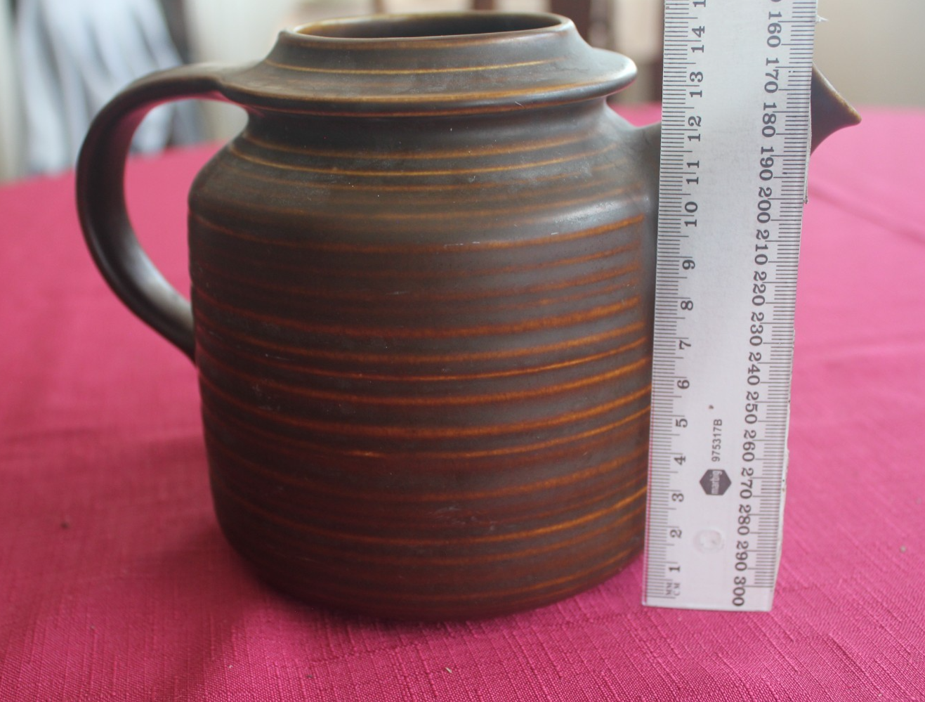Vintage Arabia Finland Ruska Coffee Pot Jug – 1971 Scandinavian Stoneware