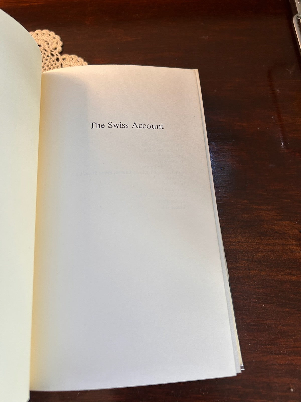 The Swiss Account Leslie Waller 1977 Hardcover Hart-Davis MacGibbon