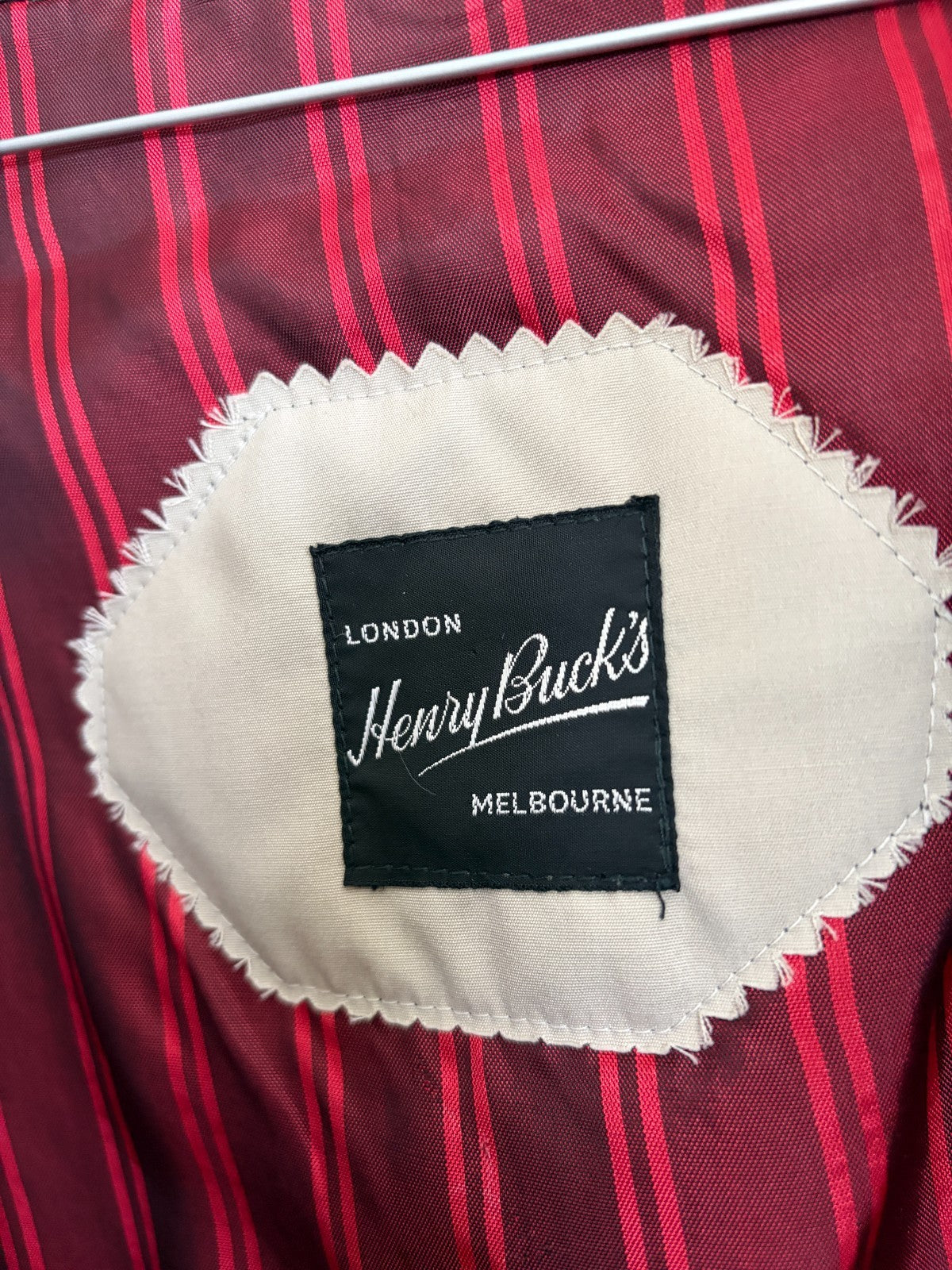 Vintage Henry Buck's Melbourne Beige Overcoat with Removable Liner