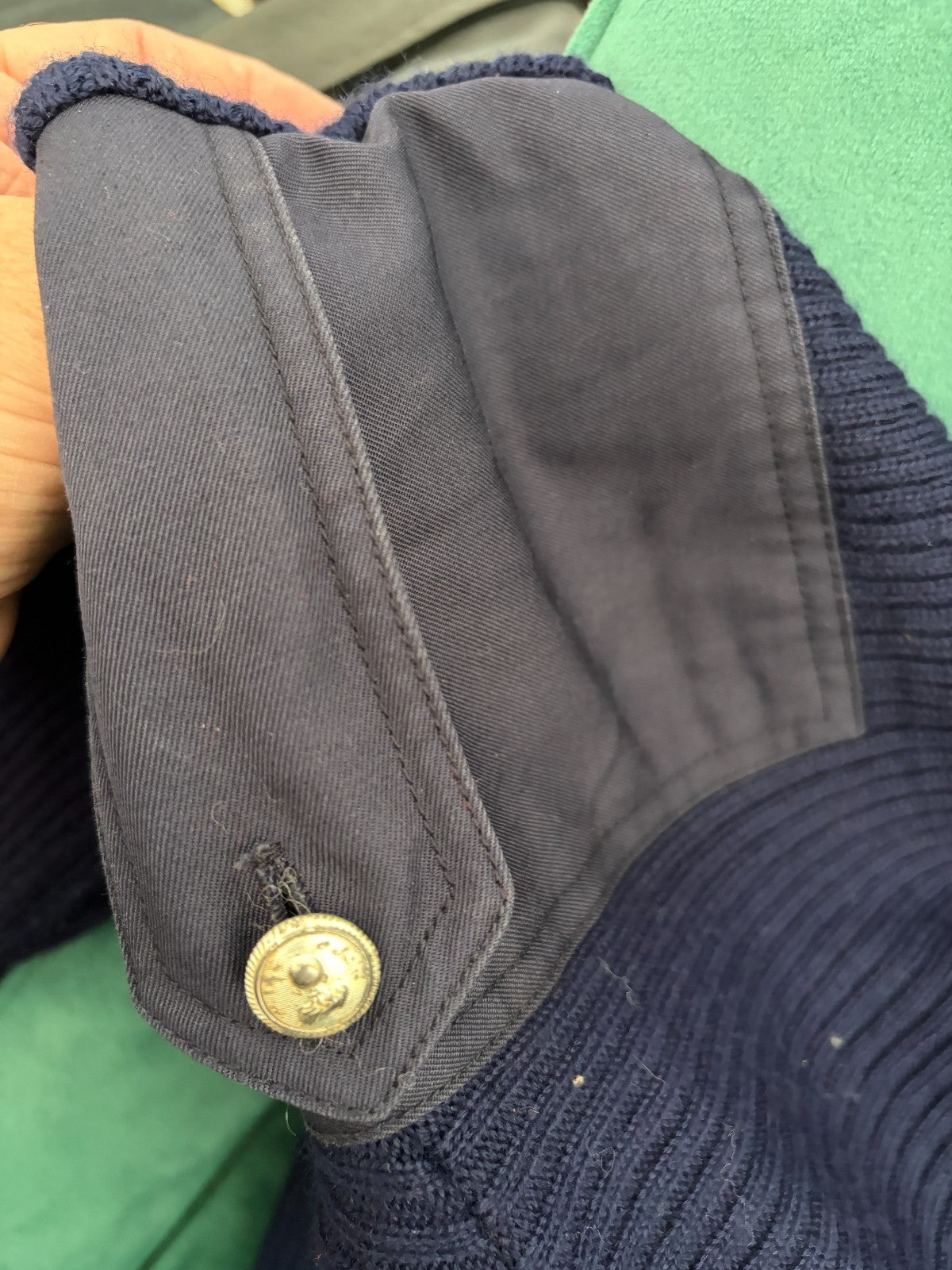 Vintage Italian Carabinieri Military Jumper Navy Blue Wool Blend 1986 Sz 3