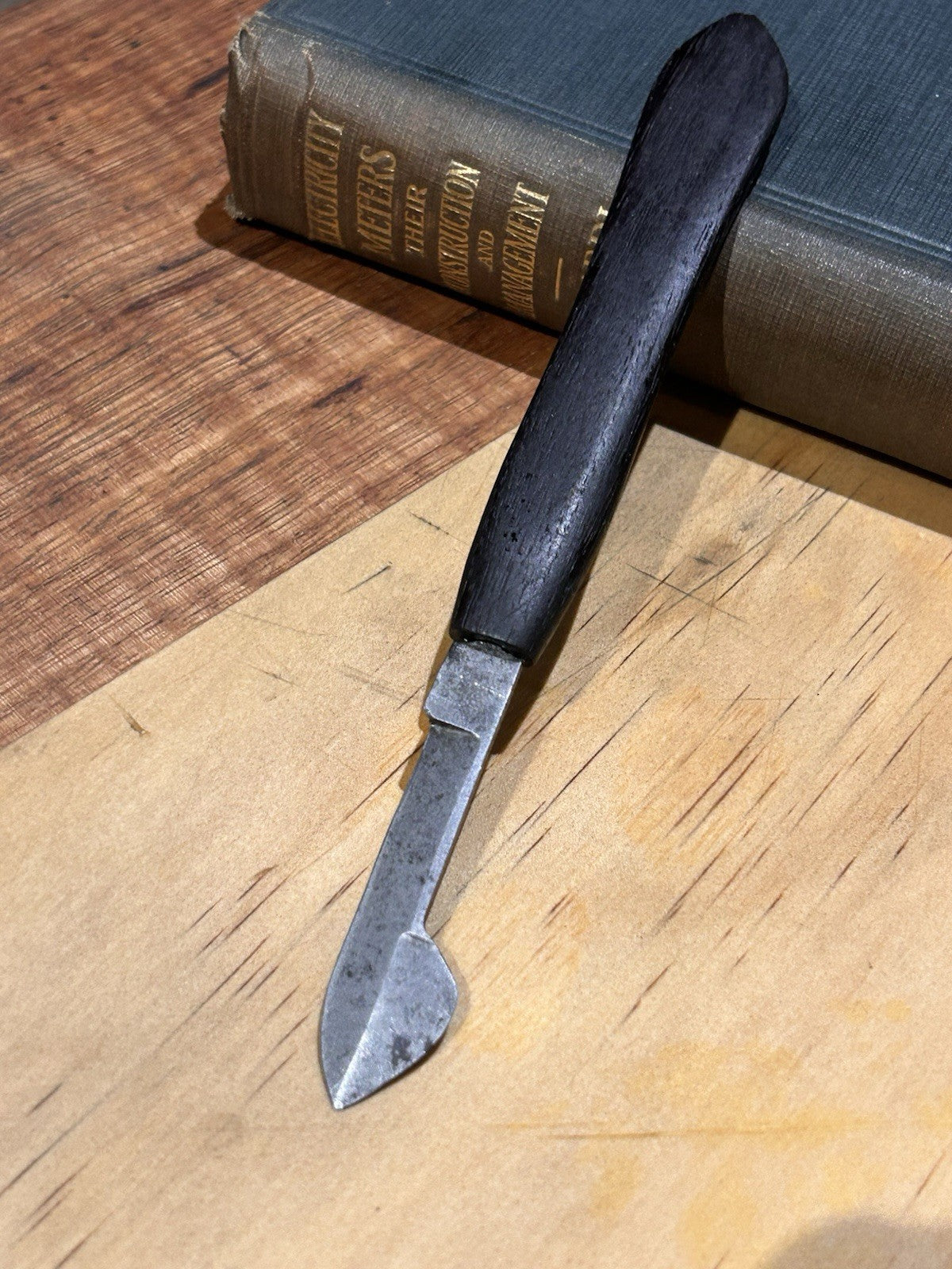 Antique JU James & Sons Sheffield Shoemaker Leatherworking Knife c1900