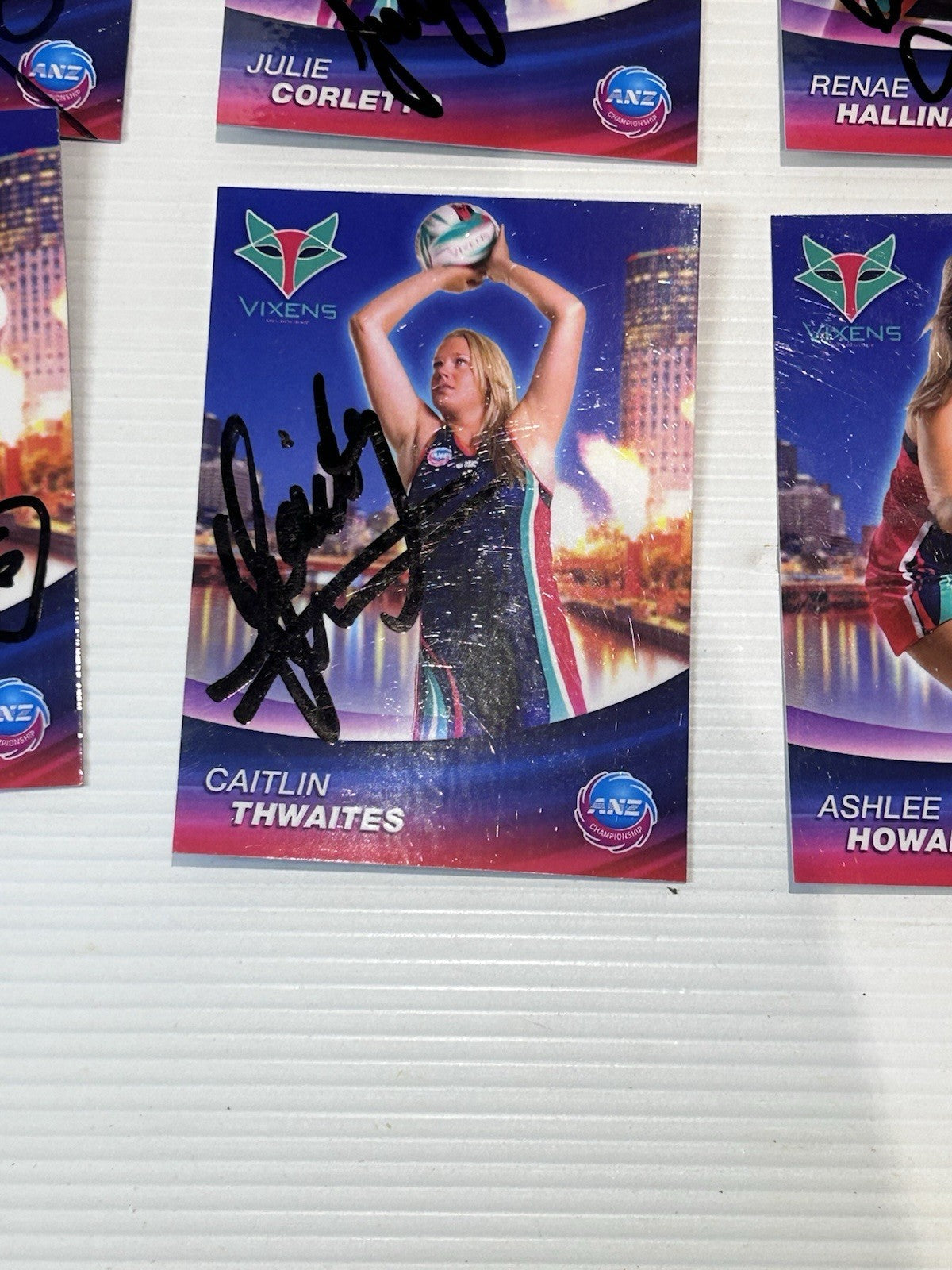 2009 Melbourne Vixens Signed Card Set Netball Premiers McMahon Chatfield