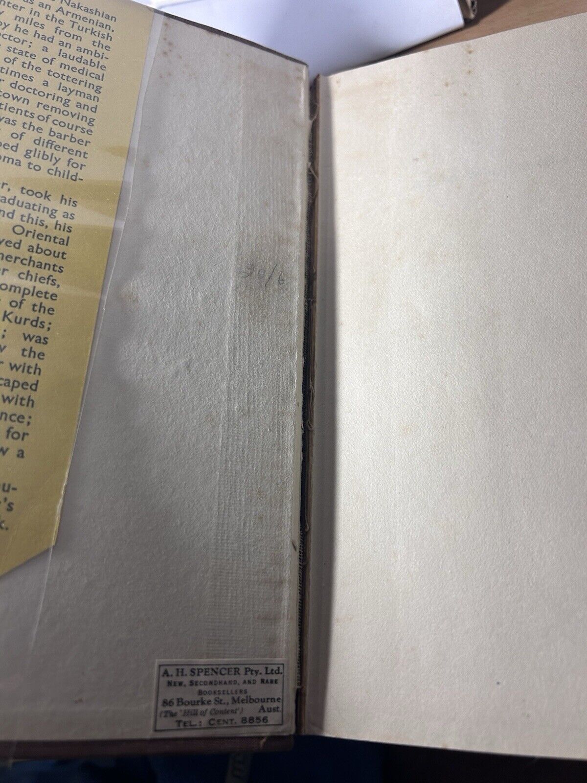 Nakashian, A  (Dr.) .. A Man Who Found a Country 1st UK Edition 1941