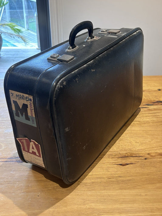 Vintage 1950s P&O Orient Lines Cabin Suitcase Orcades Cheney Latches 54x33cm