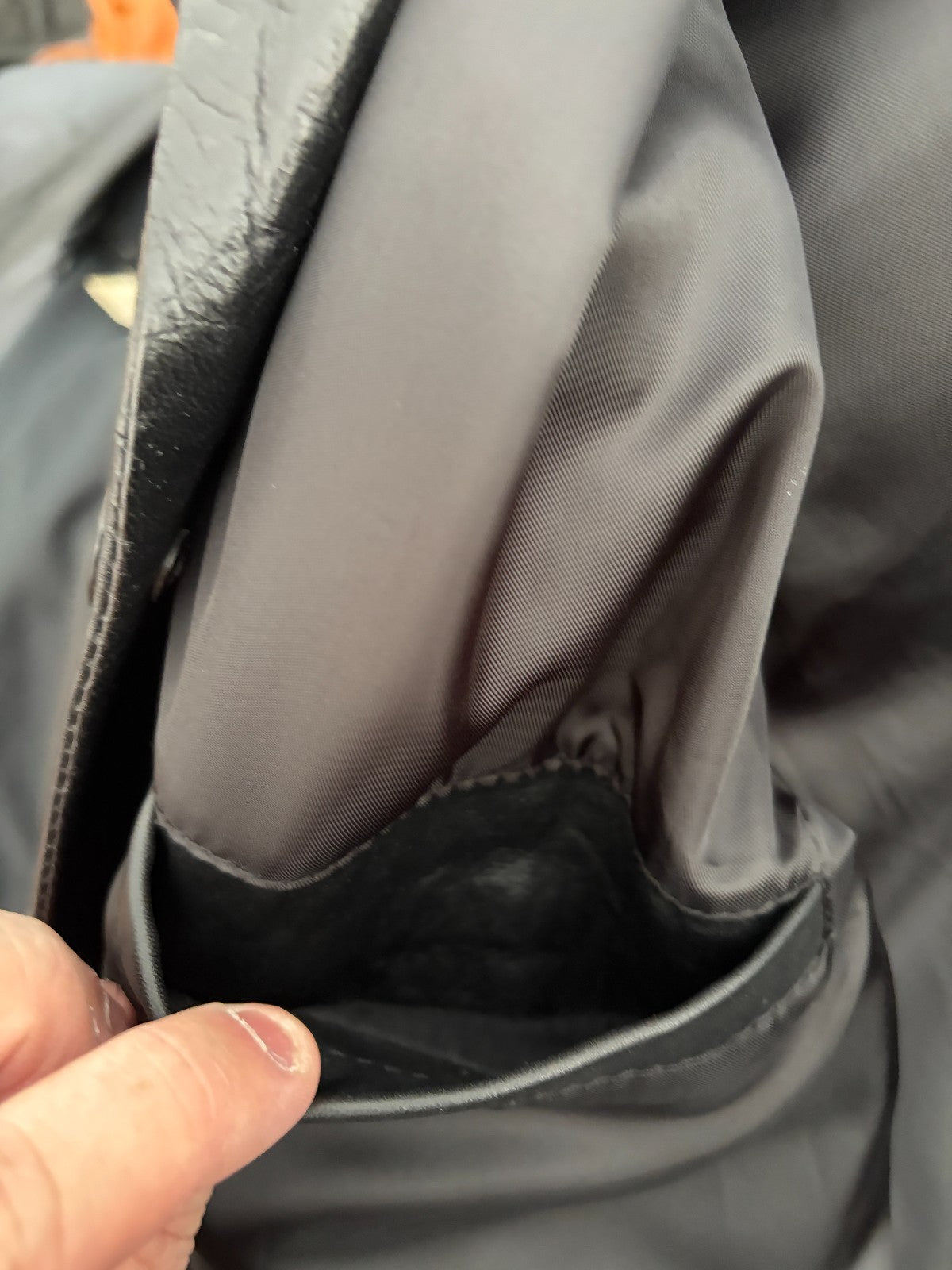 PROUDS Genuine Lambskin Leather Black Long Coat Jacket 2XL Button Front