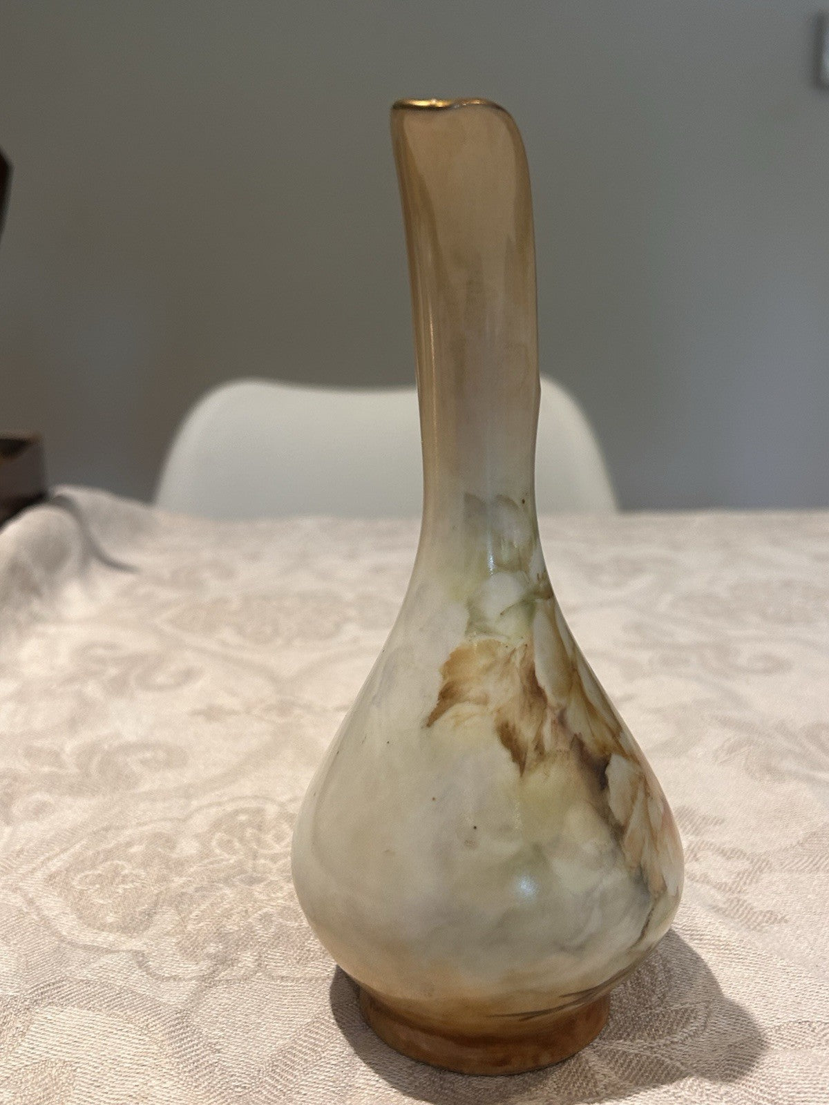 Jean Ruth Signed Studio Pottery Ewer Jug Hand Painted Porcelain 197