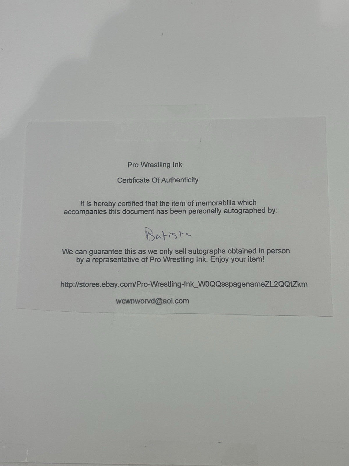 Batista Signed WWE Photo – Early Career Autograph (Circa 2002–2004) – Framed COA