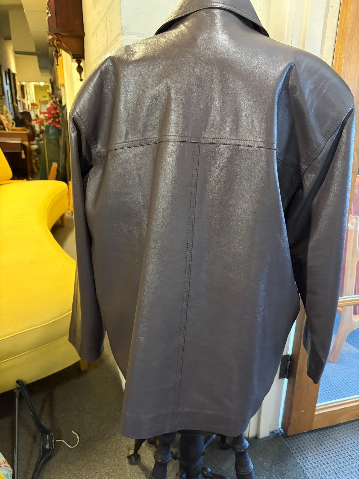 Vintage Katie's Genuine Leather Brown Blazer Jacket Men's AU XL Bali Indonesia