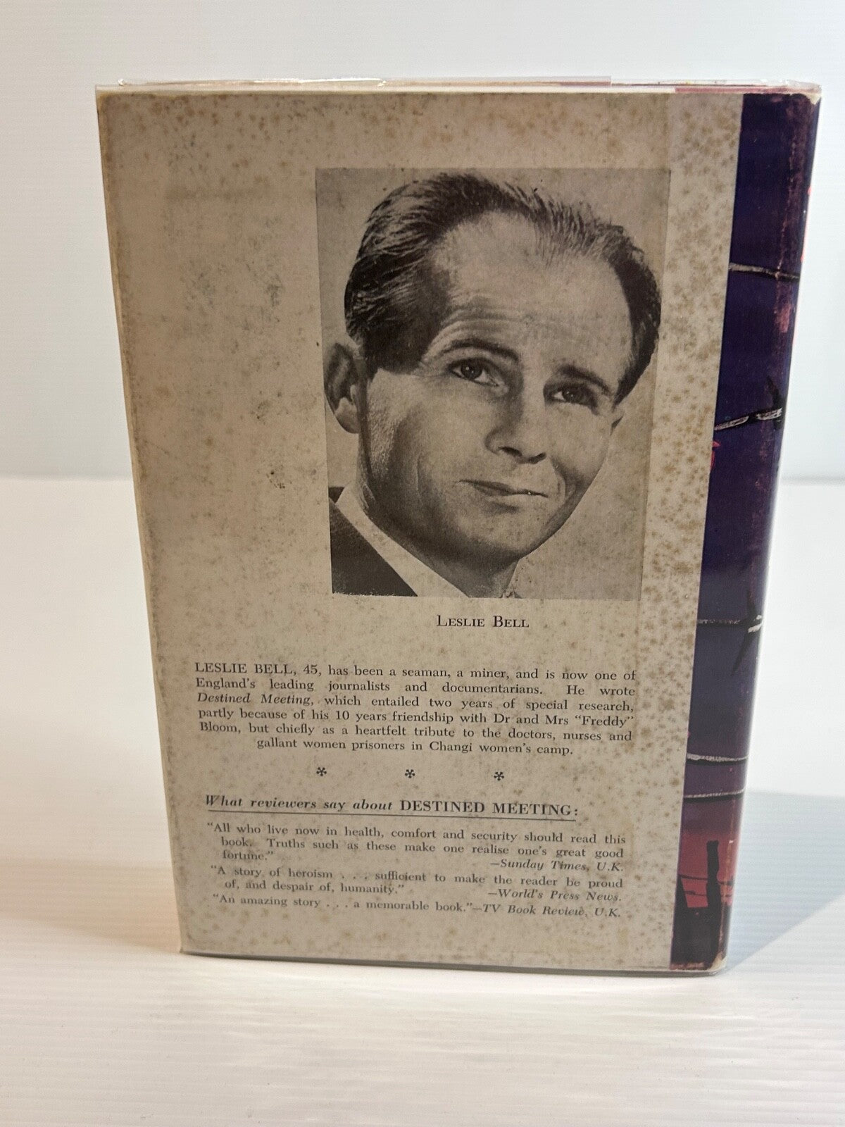 Destined Meeting Leslie Bell 1960 HC DJ POW Changi Readers Book Club