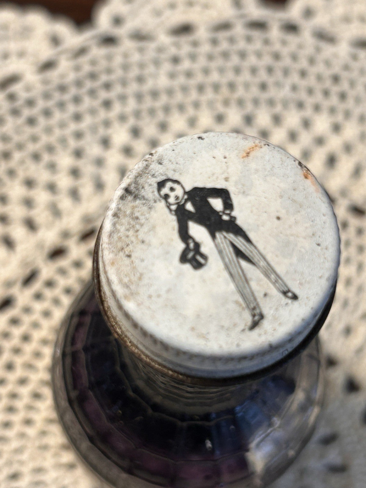 Vintage Meltonian Black Suede Cleaner Bottle 2 fl.oz Australia 1950s