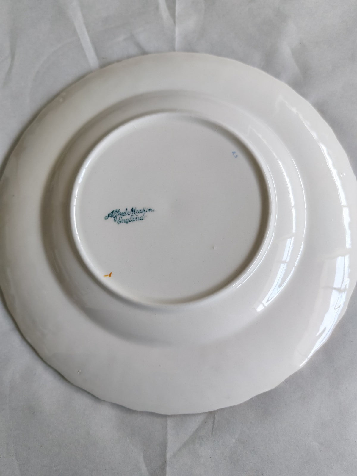 Vintage Alfred Meakin Scenic Plate – Embossed Floral Rim - England
