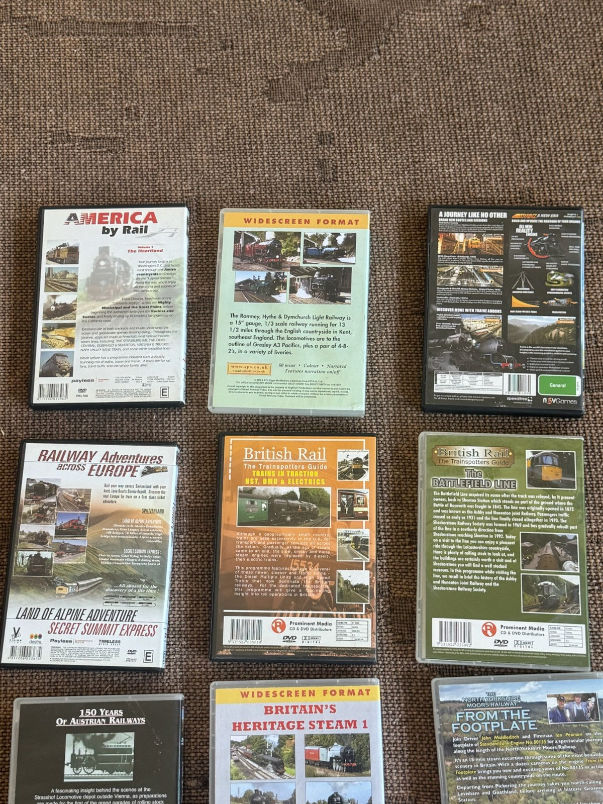 Railway Documentary DVD Bundle Trains Steam British Rail America by Rail