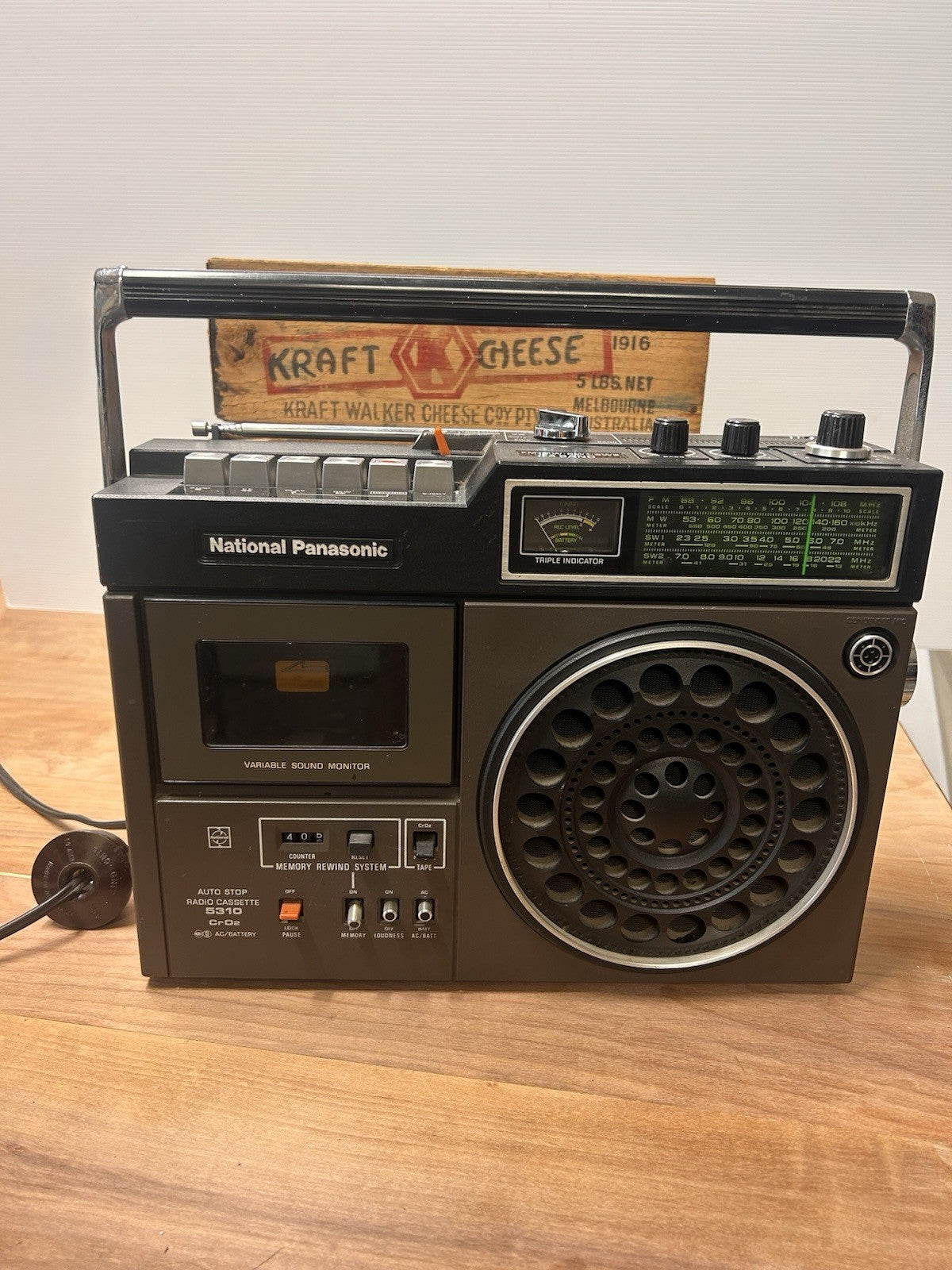 National Panasonic 5310 Radio Cassette Recorder 1970s Japan Works CrO₂