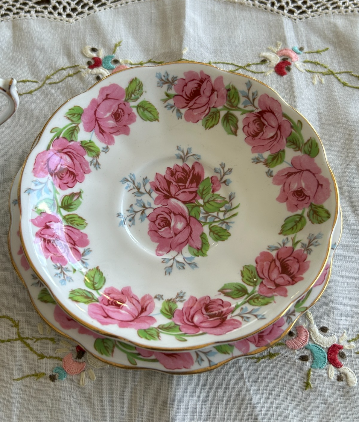 Queen Anne | Lady Alexander Rose | Trio Fine Bone China | English Pink Roses
