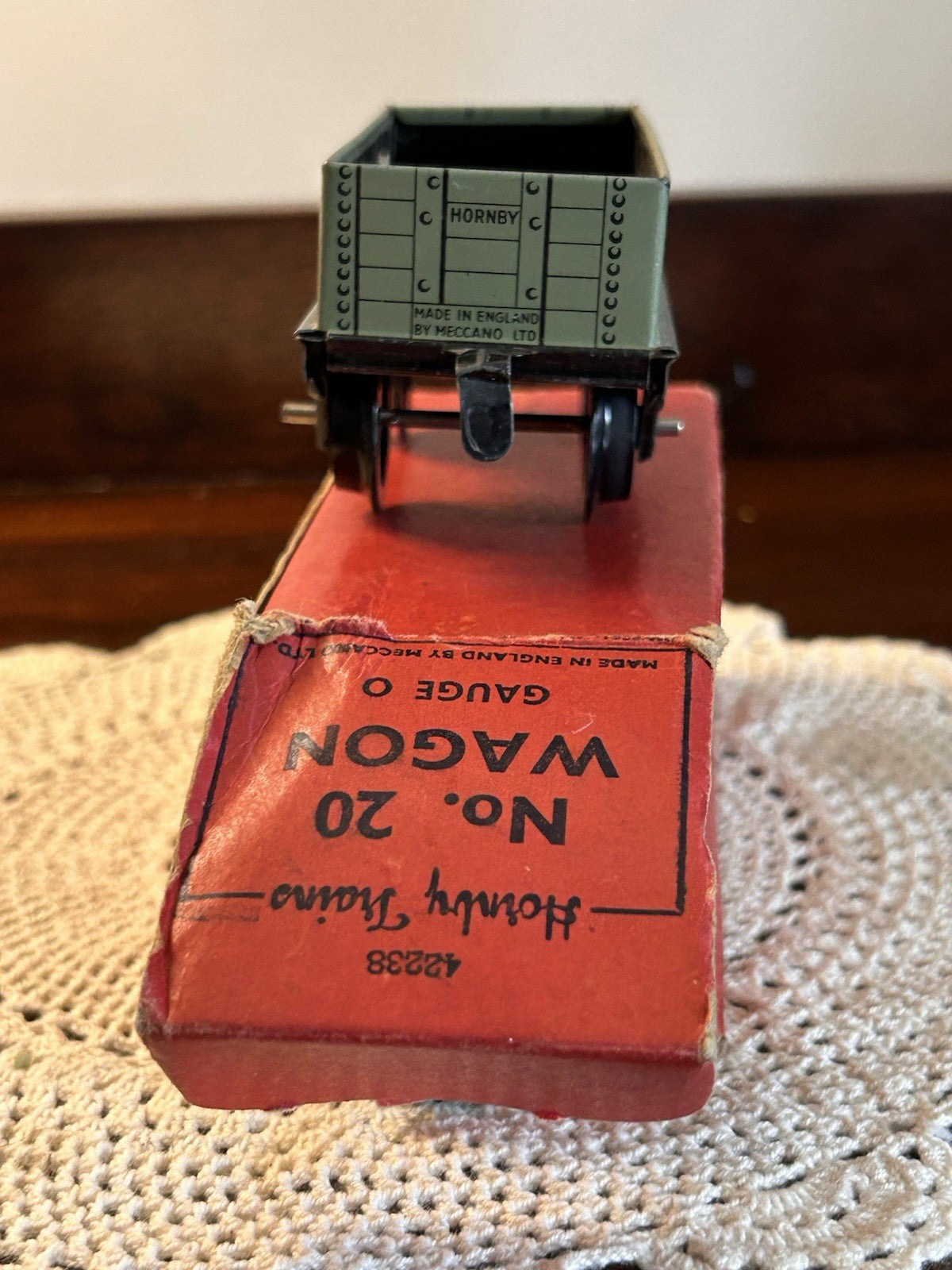 Hornby O Gauge Wagon No.20 Green Open Freight Car Boxed Meccano Liverpool