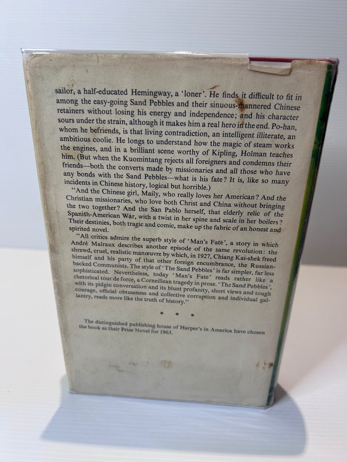 The Sand Pebbles Richard McKenna 1963 UK HC DJ Gollancz 2nd Imp Harper Prize