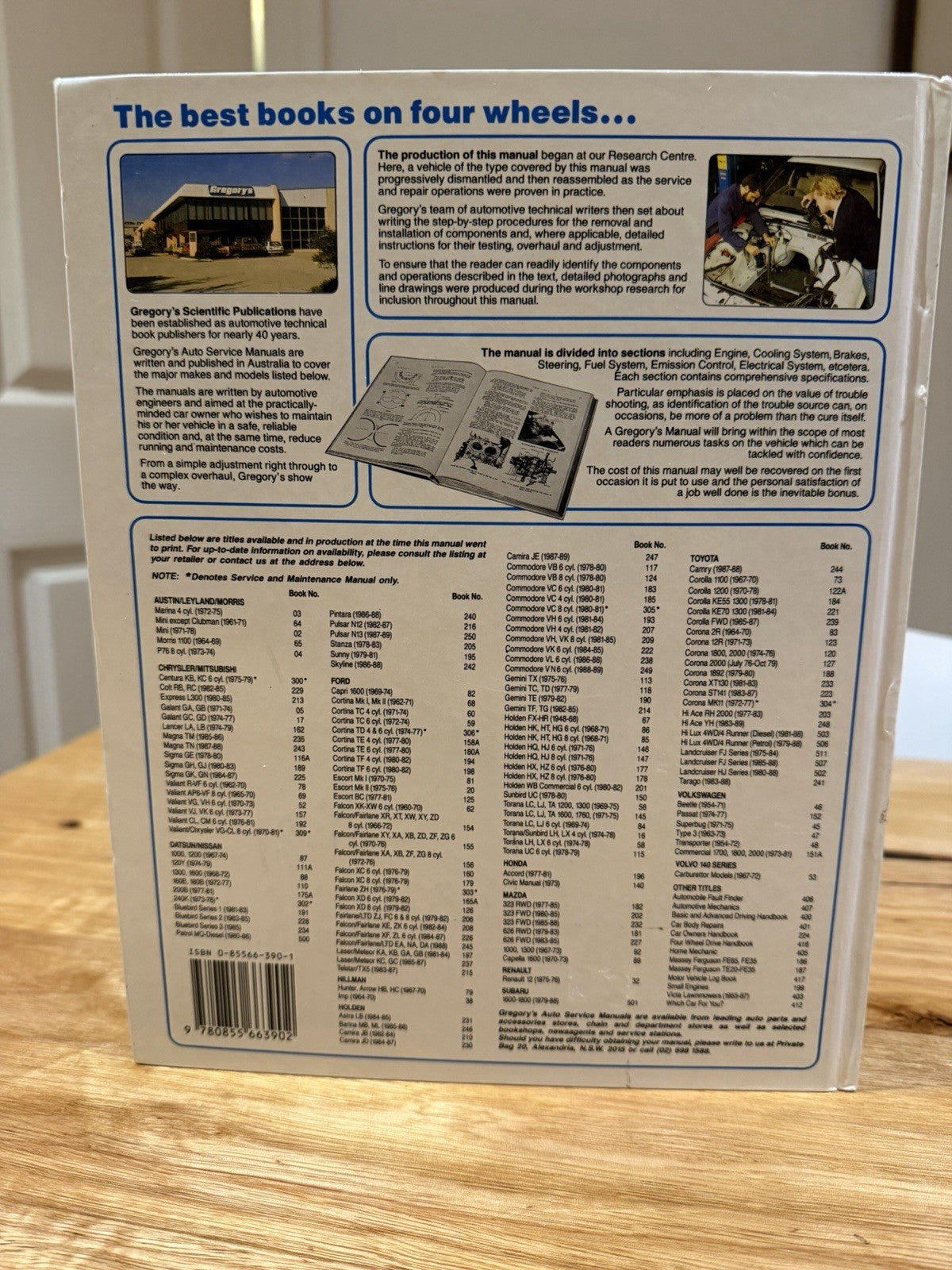 Gregory’s Holden HX HZ 6 Cyl Service Repair Manual No 177 1976-1980 Vintage