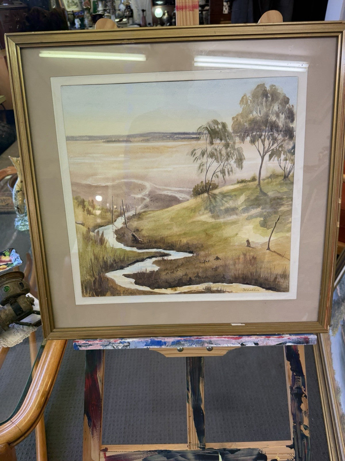 1978 Burrum Heads QLD Watercolour Signed J Wallis Australian Landscape Art