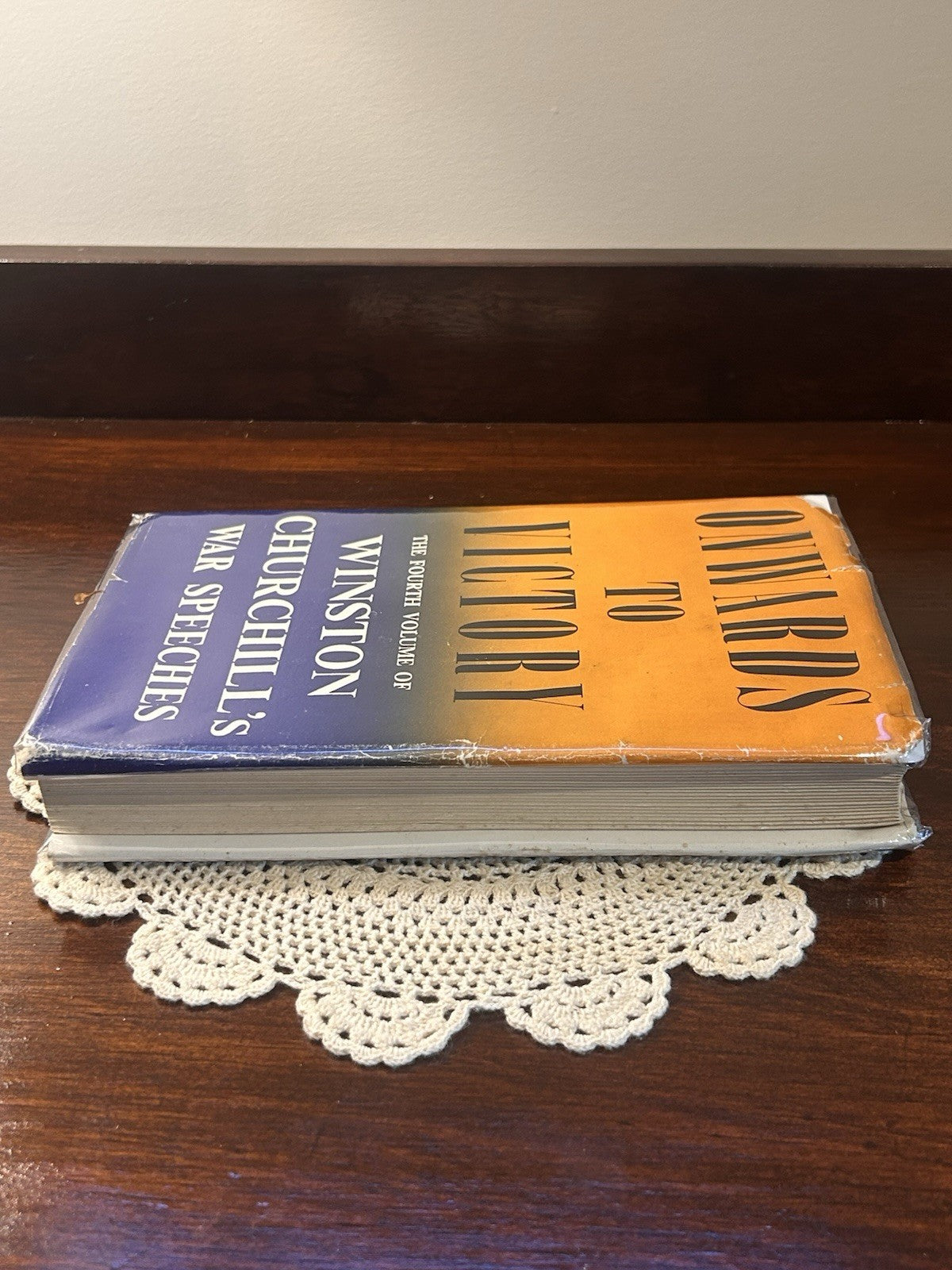 Winston Churchill Onwards to Victory 1944 1st Ed HC DJ 4th War Speeches Vol