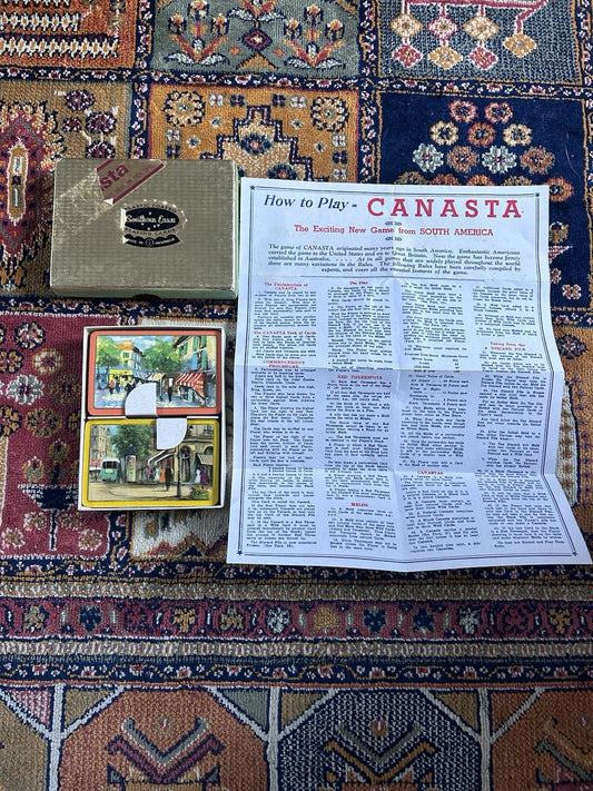 Rare 1950s Southern Cross Canasta Card Set w/ Box & Rules – Australia