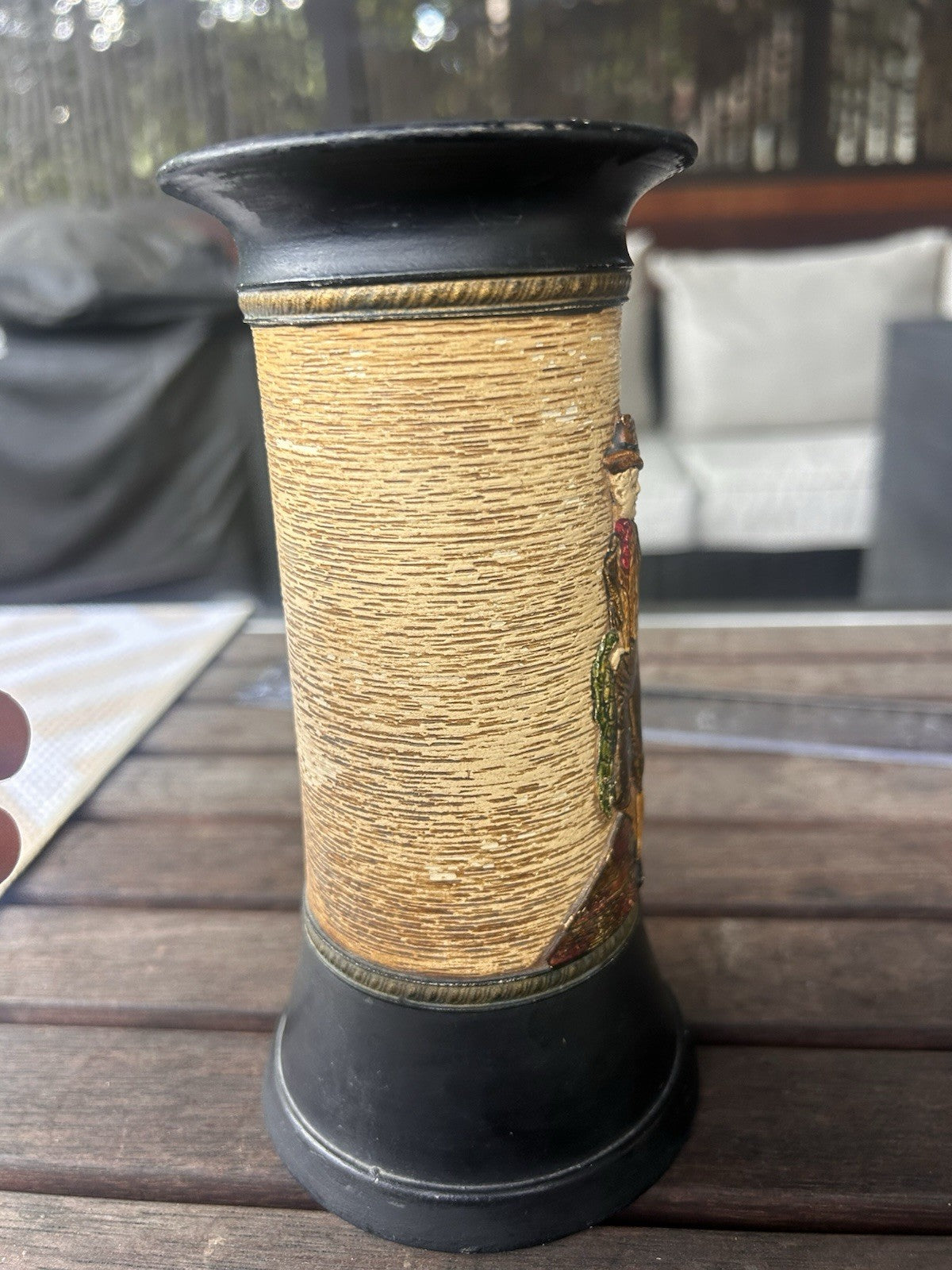 Bretby Pottery Sam Weller Dickens Ware Style Vase England c1921–24 18cm