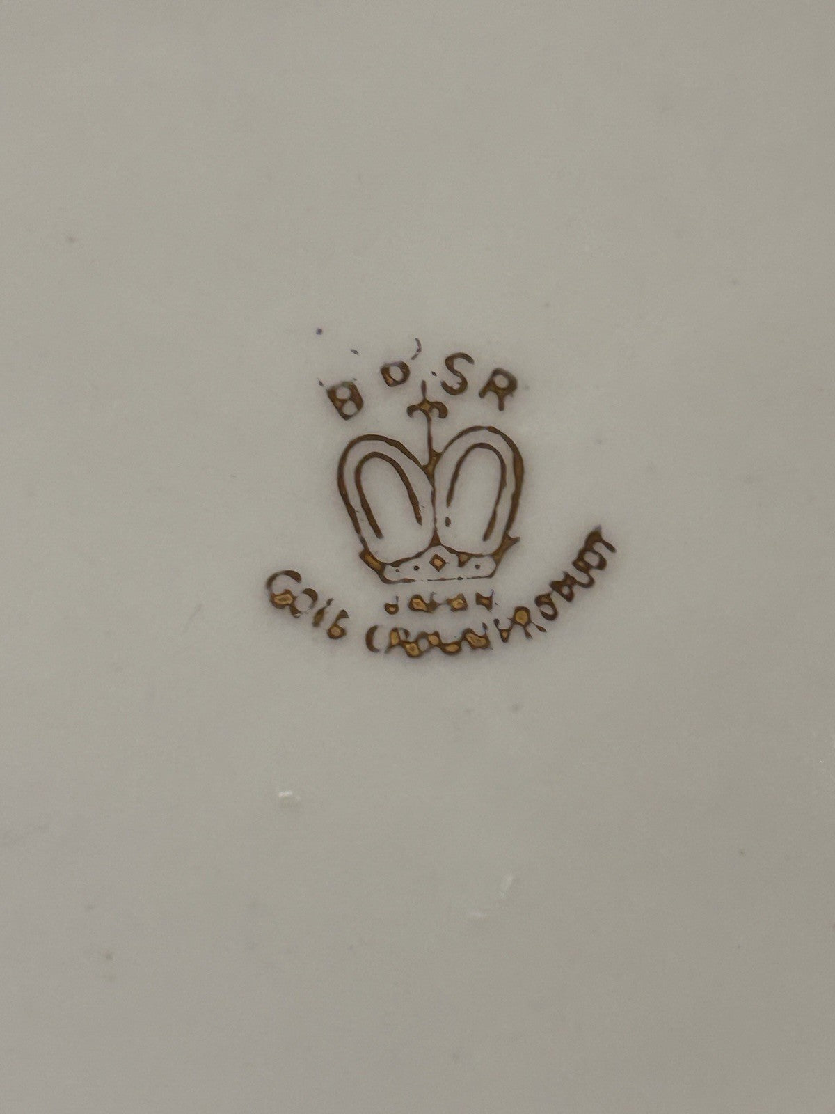 Vintage German Lustreware Bowl B.S.A. Bavaria Romantic Scene Gilt Rim 20cm