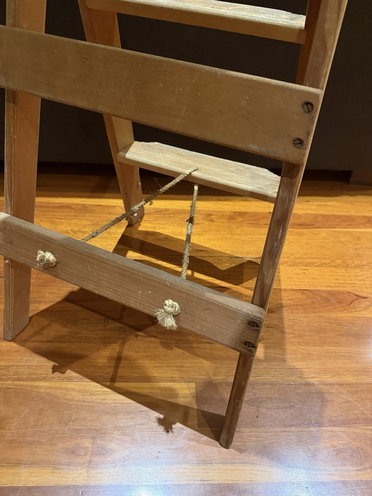 Vintage L Kennett Ladders Wooden Light House Step Ladder No 3 Industrial