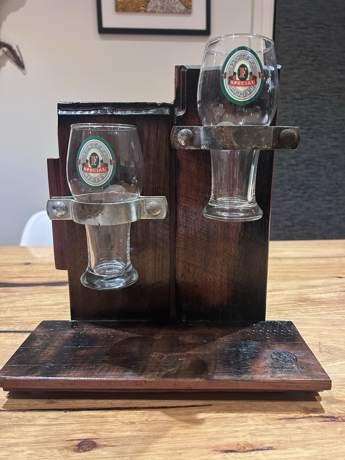 Foster’s Special Bitter Beer Glass Display Stand Vintage HQ Eltham VIC
