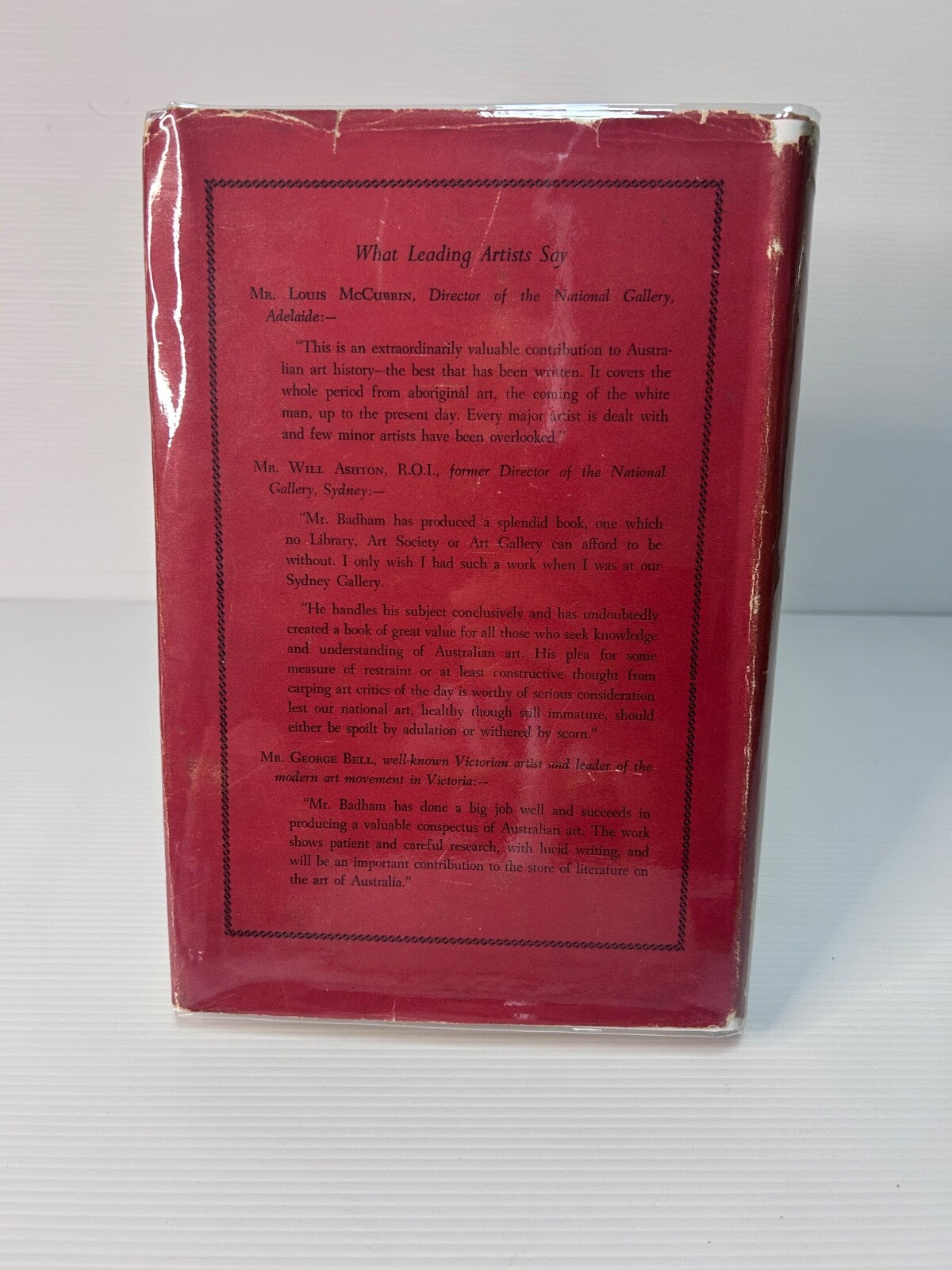 A Study of Australian Art Herbert Badham 1st Ed HC DJ Currawong Rare c.1949