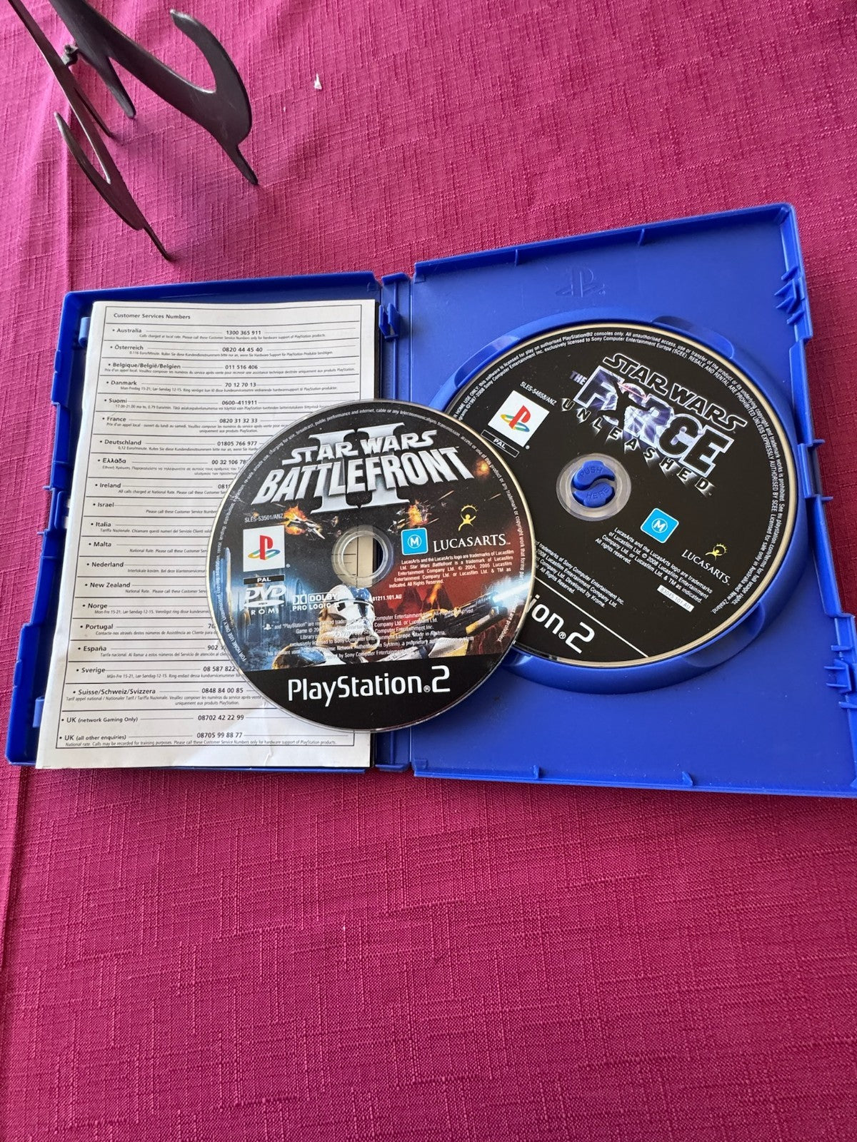 Star Wars The Force Unleashed + Battlefront II – PlayStation 2 PS2 PAL Bundle