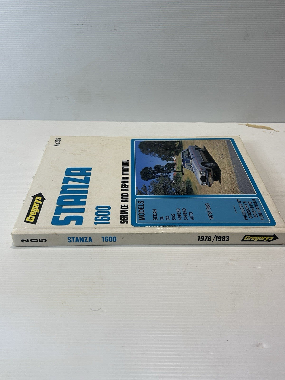 Gregory’s Datsun Stanza 1600 Repair Manual No. 205 Sedan 1978–1983 HC