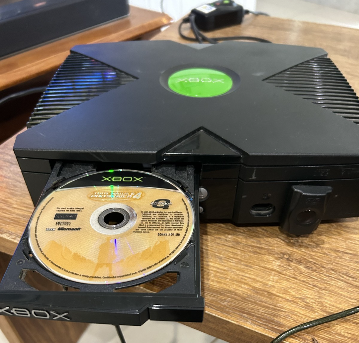 Microsoft Original Xbox Console Bundle + 3 Controllers + DVD Kit + THPS4 –Tested