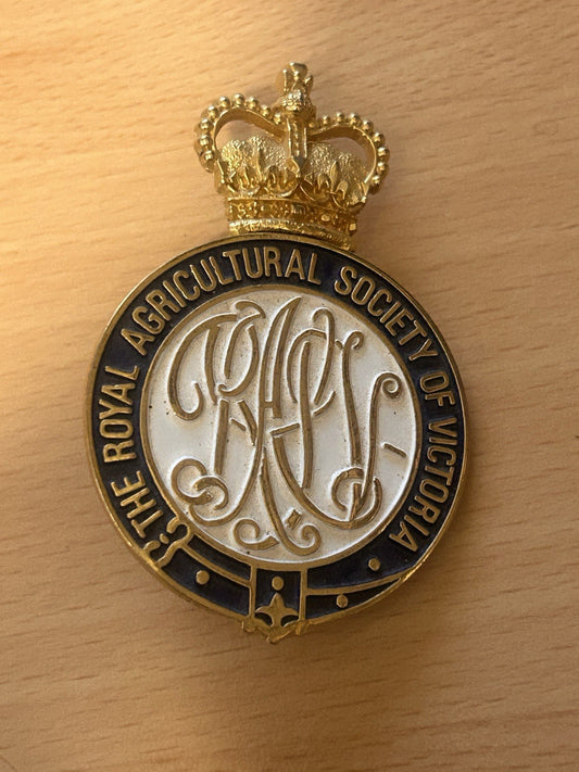 Royal Agricultural Society of Victoria Enamel Badge LEGA MELB c1950s–60s 7cm
