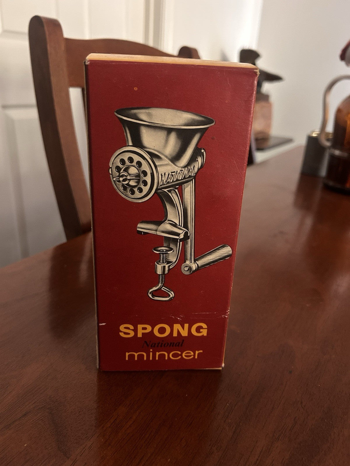 Spong National No.20 Mincer Made in England Boxed Vintage Kitchen Tool