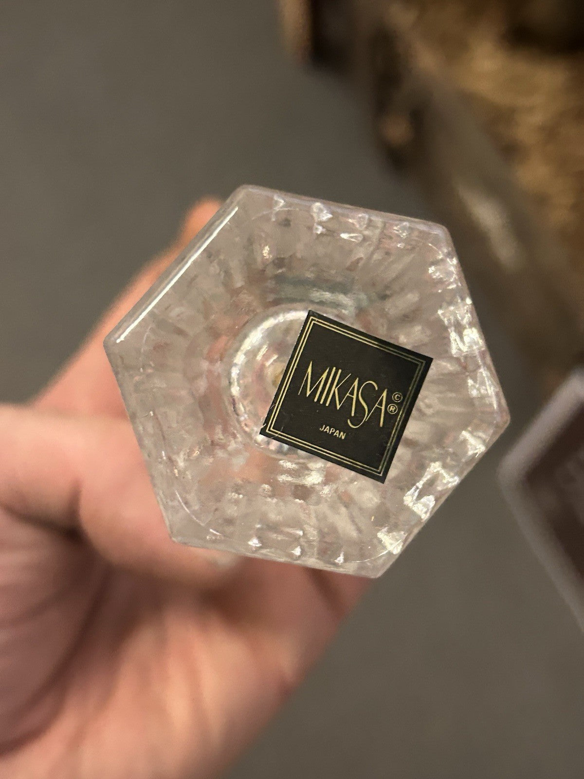 Vintage Mikasa Crystal Salt & Pepper Shakers – Set of Two