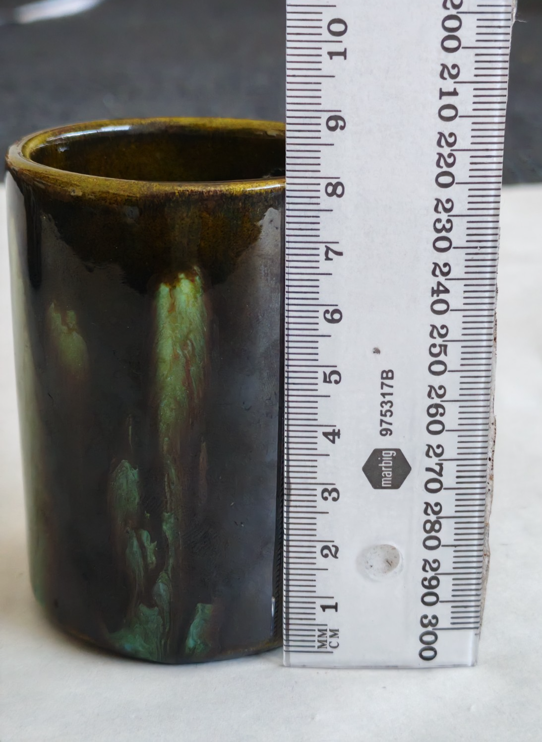 Vintage Studio Pottery Creamer & Utensil Jar Set – Hand Thrown – Signed