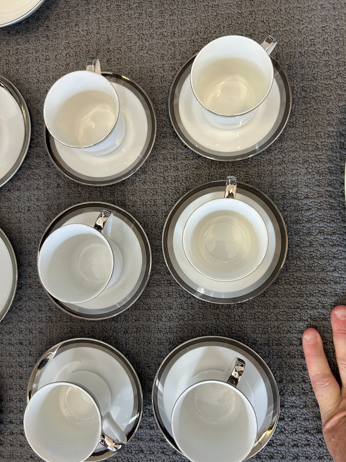 Vintage Yamato Fine China “Royalty Series” Platinum Dinner Set - 63 pieces