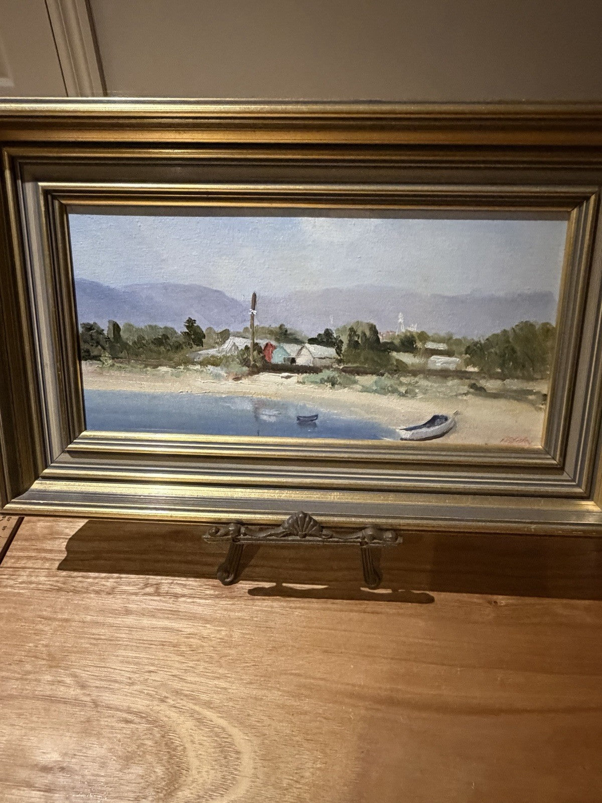 Original Oil Painting Coastal Beach Landscape Signed Framed Australian Artwork
