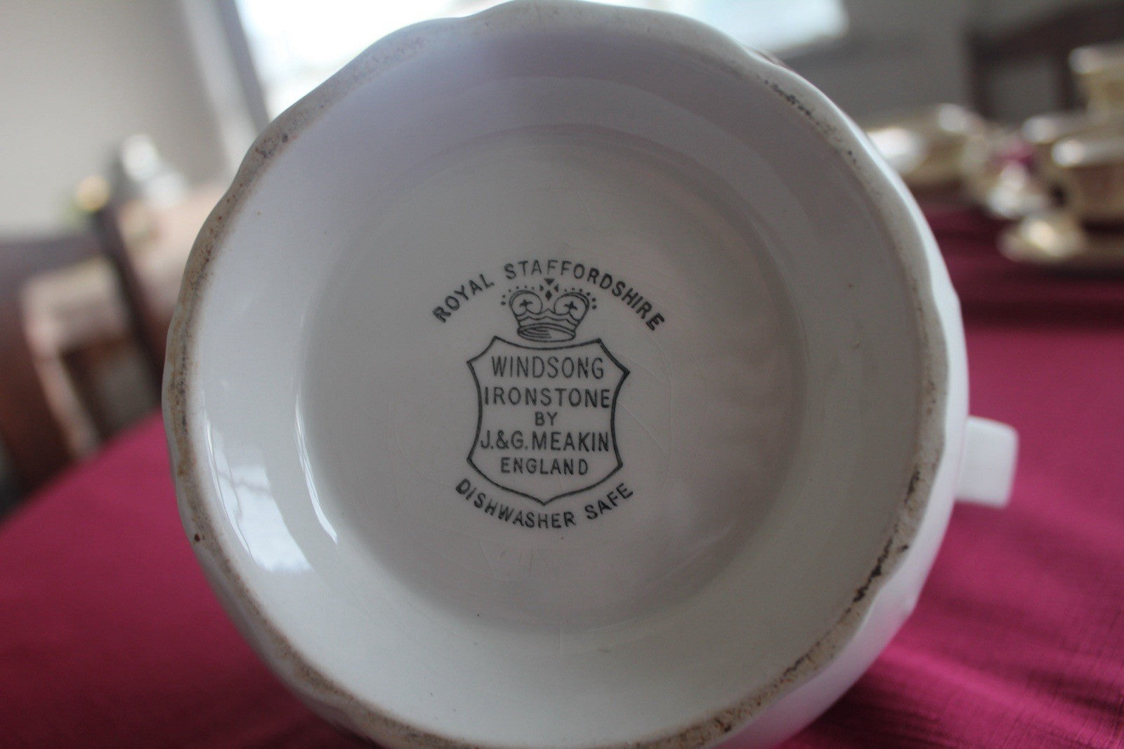 Vintage Large Royal Staffordshire Windsong Ironstone By J&G Meakin Teapot.Mint