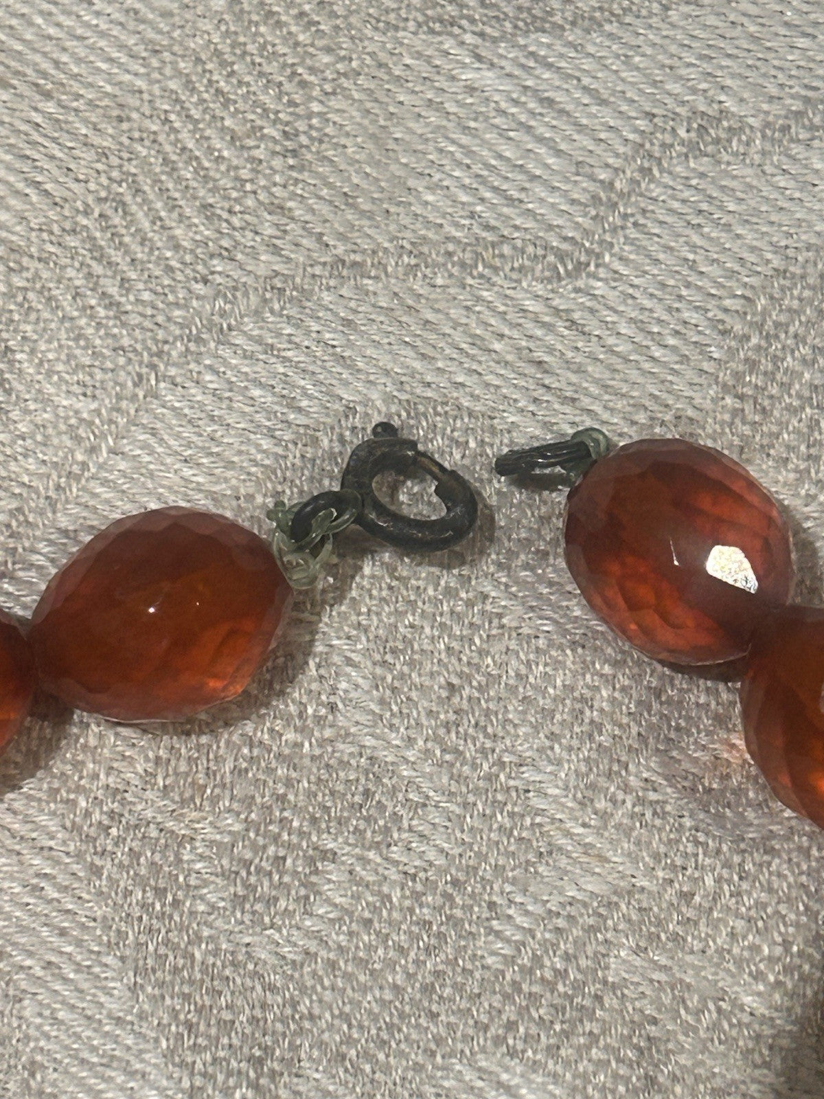 Vintage Amber Glass Necklace Set x3 w Merle’s Melbourne Jewellery Box c1950