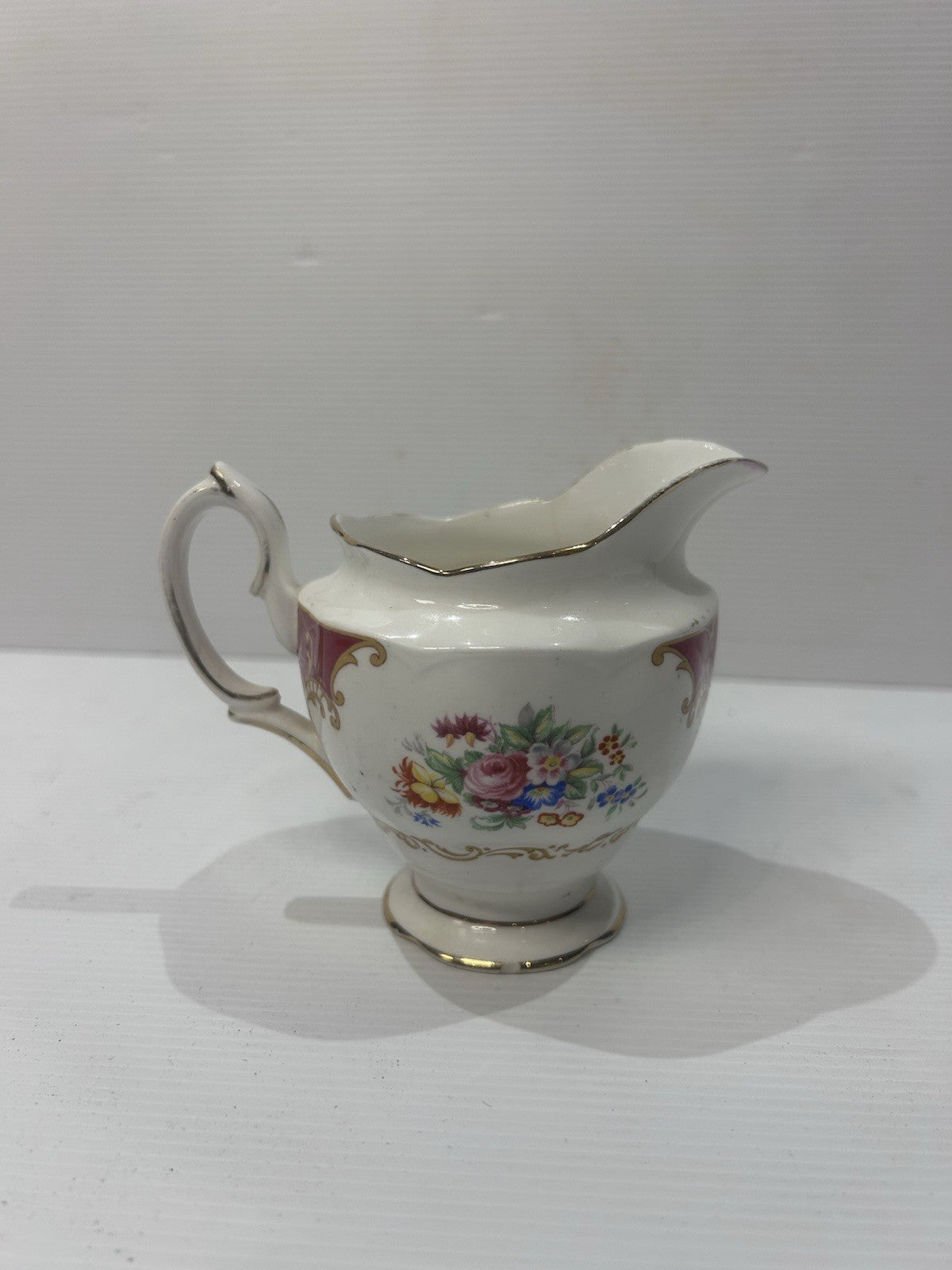 Royal Albert Canterbury Creamer Jug Bone China England Floral Gilt