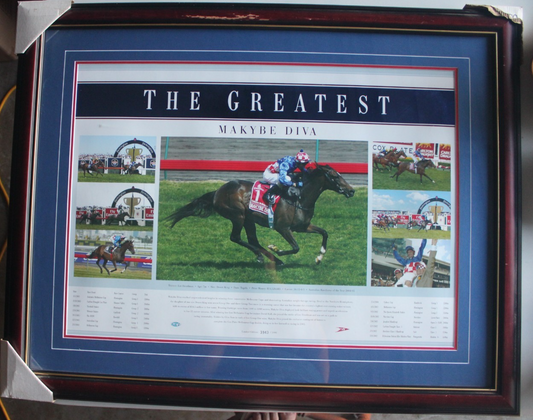 Makybe Diva “The Greatest” Limited Edition Framed Print Melbourne Cup Legend