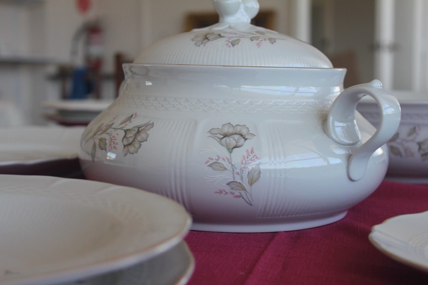 Royal Porcelain Floral Dinner & Coffee Service – 59 piece Matching Set