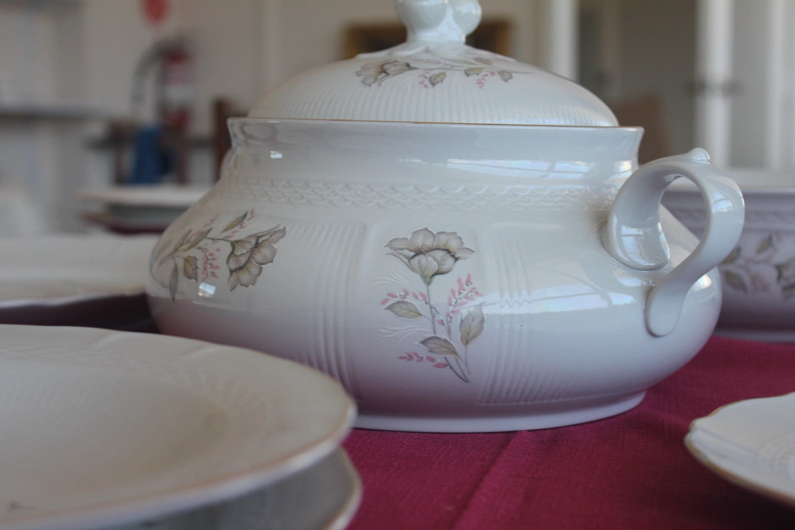 Royal Porcelain Floral Dinner & Coffee Service – 59 piece Matching Set