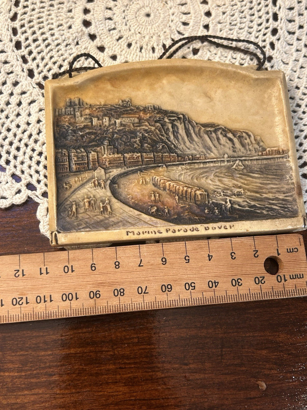 2x Vintage Ivorex Osborne Plaques Dickens’ House & Marine Parade Dover England