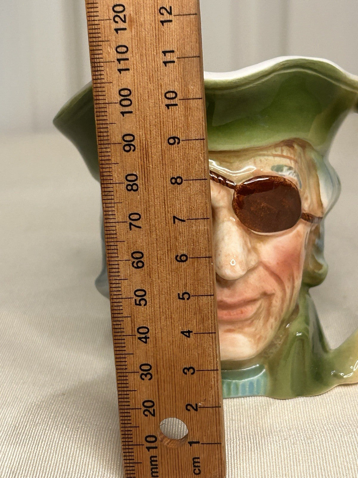 Vintage Pirate Character Jug Mug Japan 11cm Hand-Painted Ceramic Face Jug