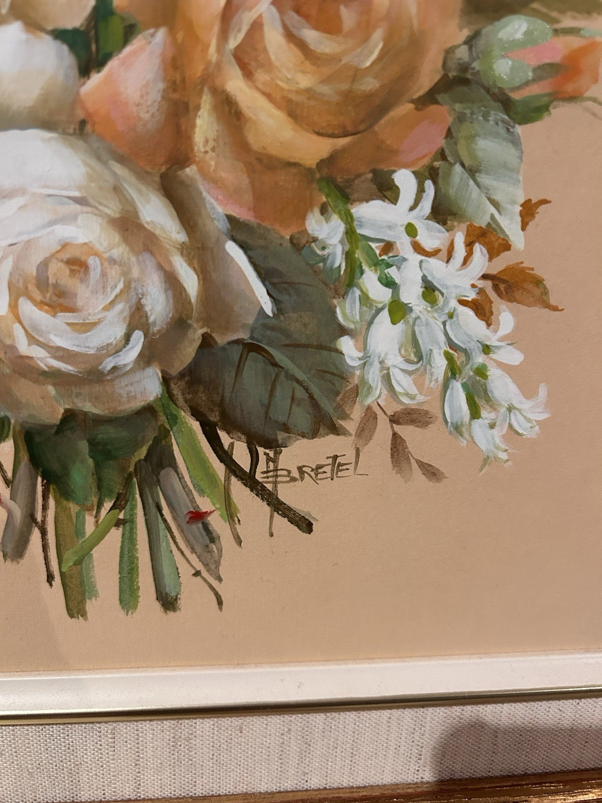 Nan Bretel “A Touch of Spring” Floral Oil 40x52cm Framed Portarlington