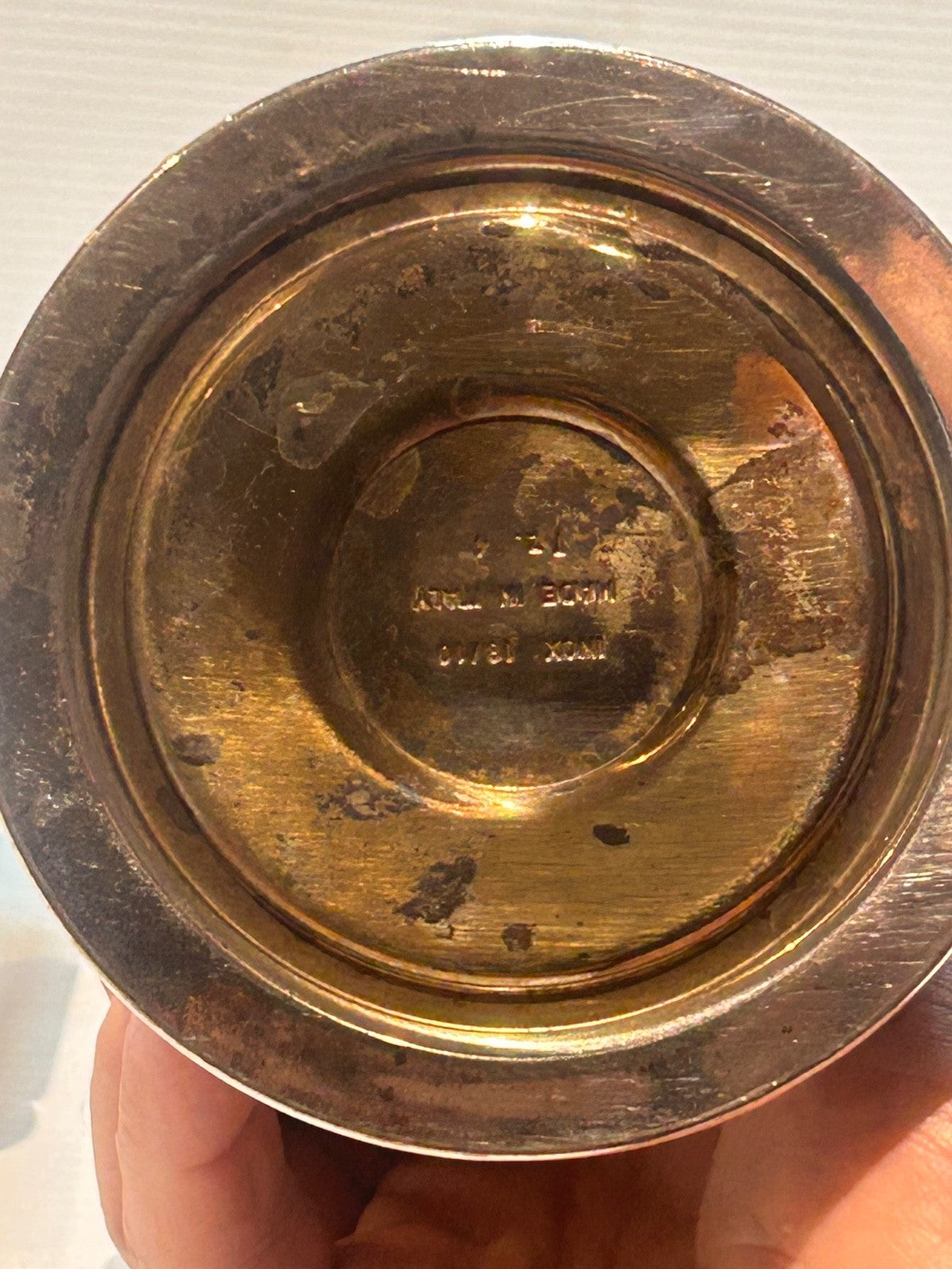 Vigano Tre Zini TZ 4 Italian Espresso Maker 18/10 Inox Gold Handle 4 Cup