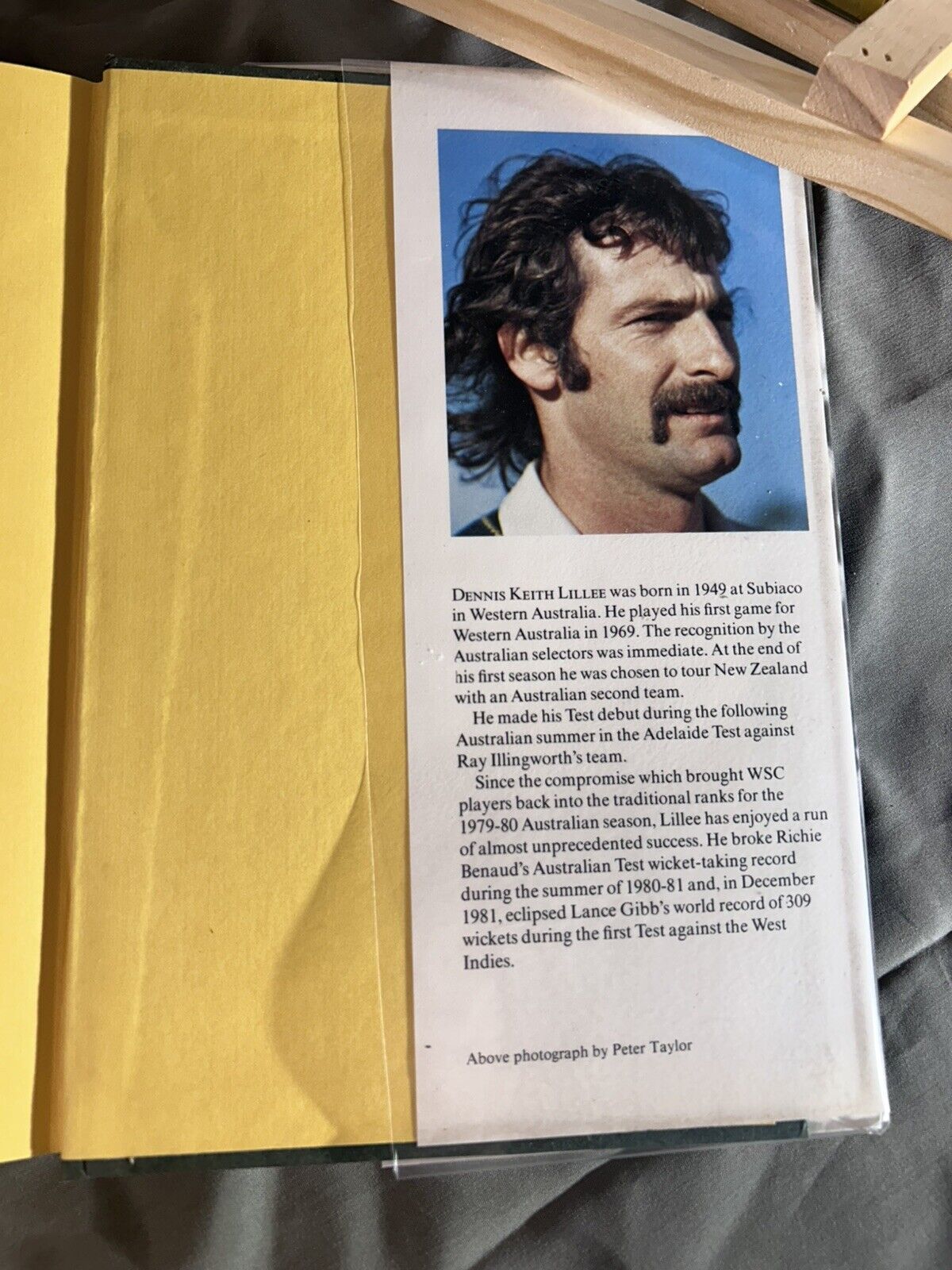 Lillee My Life In Cricket - Dennis Lillee Hardcover 1982 First Edition Dust Jack