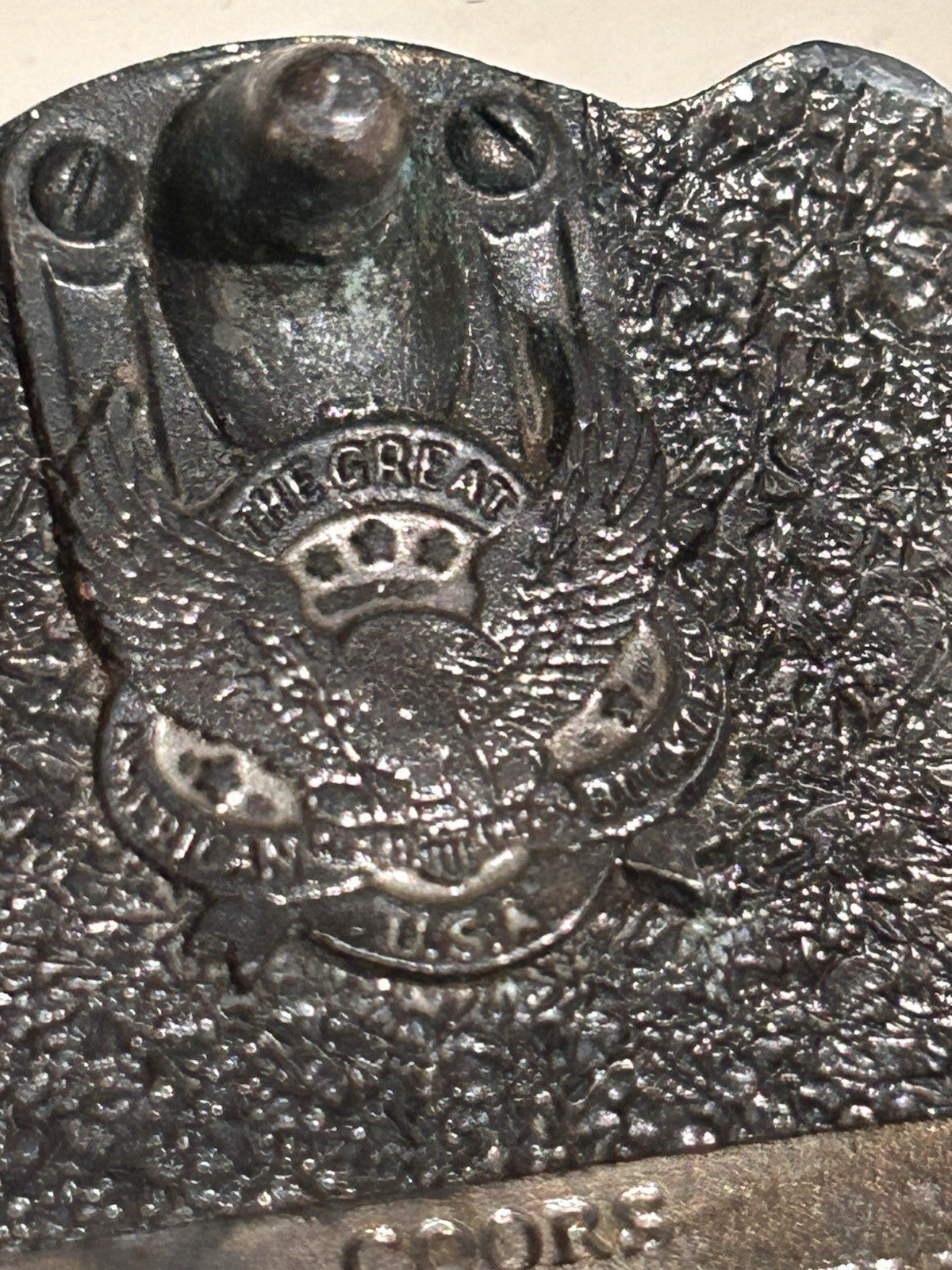 Vintage Coors Enamel & Metal Belt Buckle Made in USA